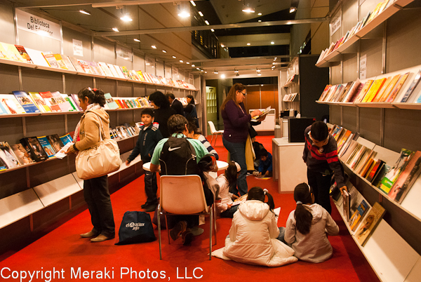 Photos of children reading