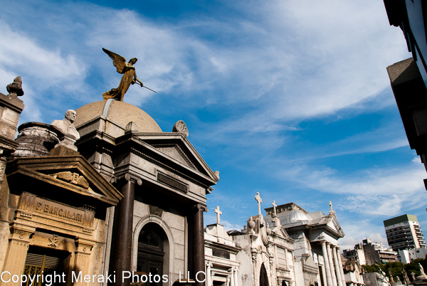 Photo of mausoleums in Recoleta