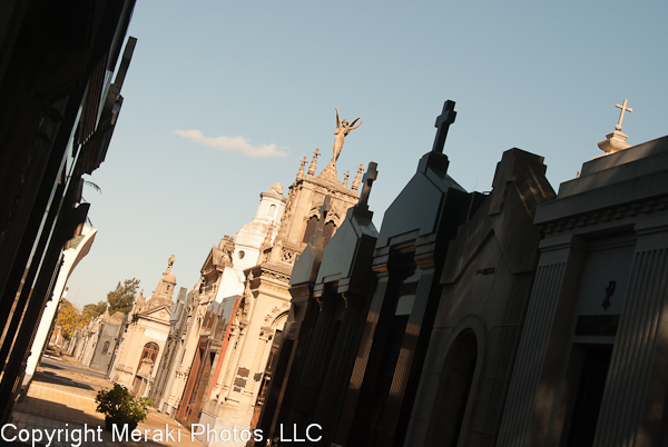 Photo of row of mausoleums