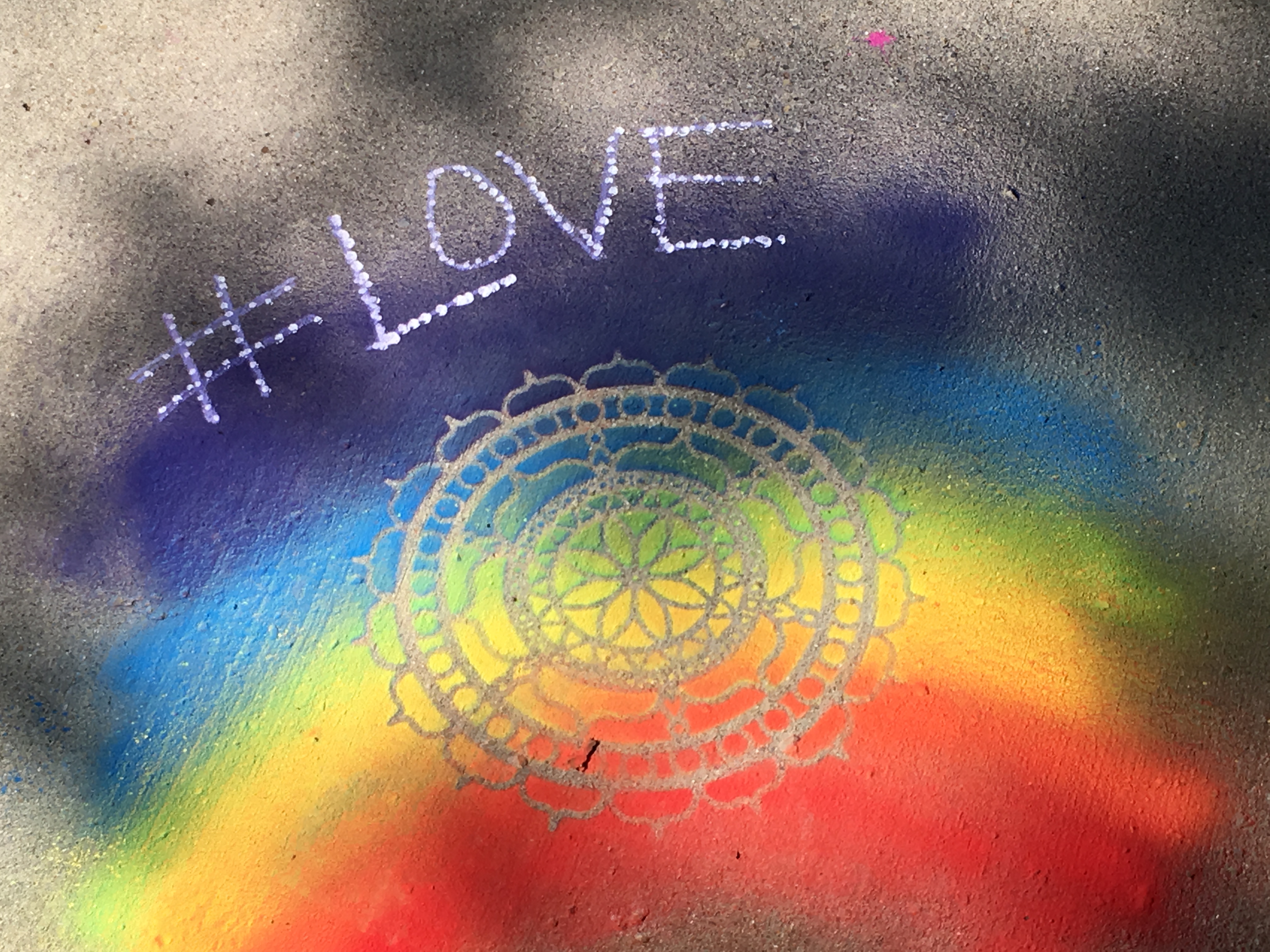 Photo of Pride Love Sidewalk Art