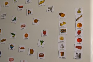 Photo of refrigerator magnets with meal ingredients