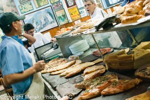 Photo of pizza counter