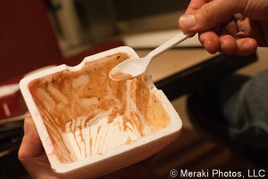 Photo of empty Volta ice cream bowl