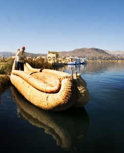 We highly recommend making the trip down to Lake Titicaca in Puno. This huge lake is shared with Bolivia on one side and Peru on the other. Great pictures can be taken on a tour of the floating islands. These man made isles are made of the tatora reeds that grow in the shallows. They're constantly falling apart from the bottom so the families that call these reed rafts home continuously add fresh ones to the top. They use the same reeds to make their boats seen here.